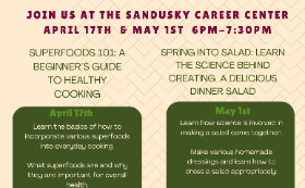 Upcoming Cooking Classes at Sandusky Career Center