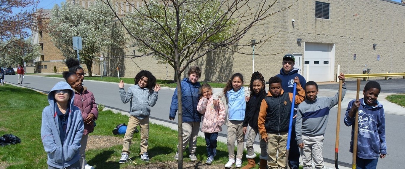 3rd Grade Students at SIS Help Plant Trees for Arbor Day