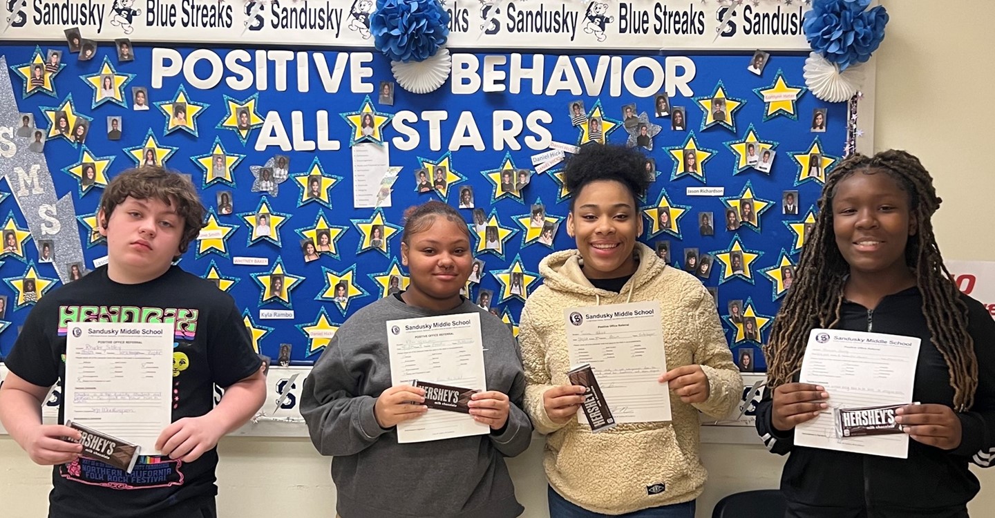 Congratulations to our SMS All Stars - Rhyder Sibley, Kimberly Sullivan, Taviona Adcock, & Ta&#39;Leyah Bailey!